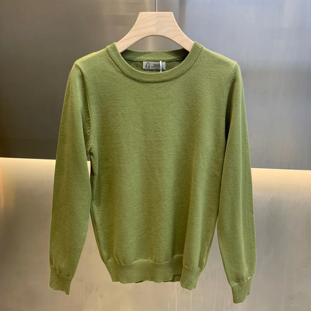 

2021 new fashion brand men's semi-high collar slim pullover sweater quality casual wear