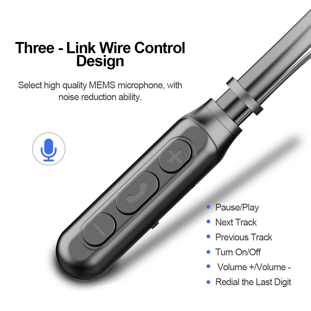 Neckband Wire Bluetooth наушники беспроводные с микрофоном привод глубокий бас проводные