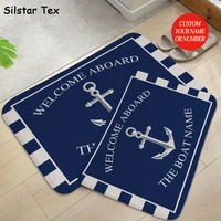 4060cmdark blue ocean kitchen floor mat anchor boat decor door rugs for living room anti slip suede bath mats outdoor