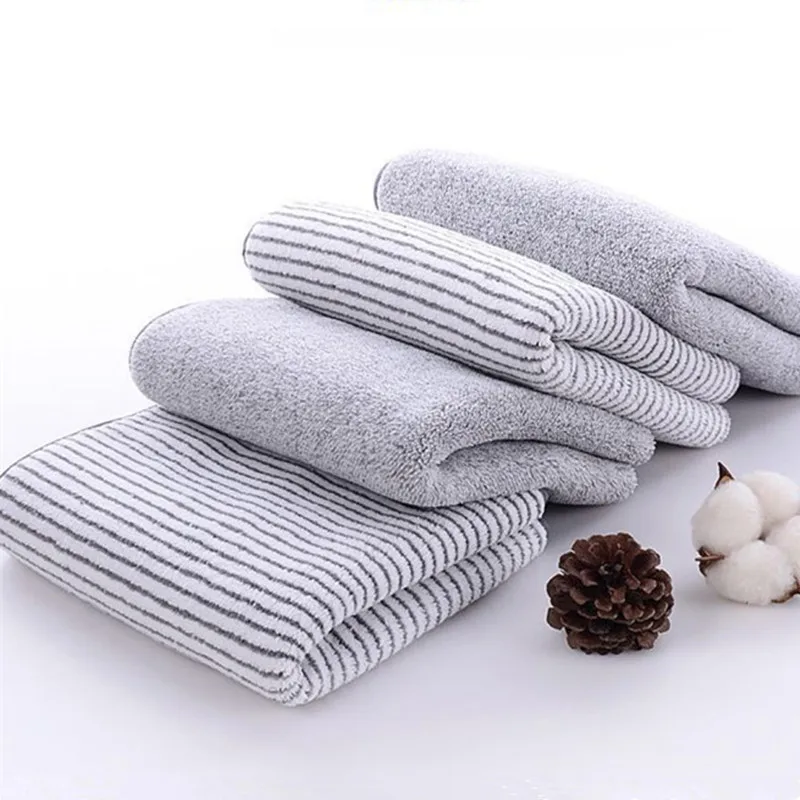 

14*30 Inches Bamboo Charcoal Fiber Towel 70*140cm Coral Fleece Bath Towel Super Soft Highly Absorbent Spa & Hotel Quality Towels