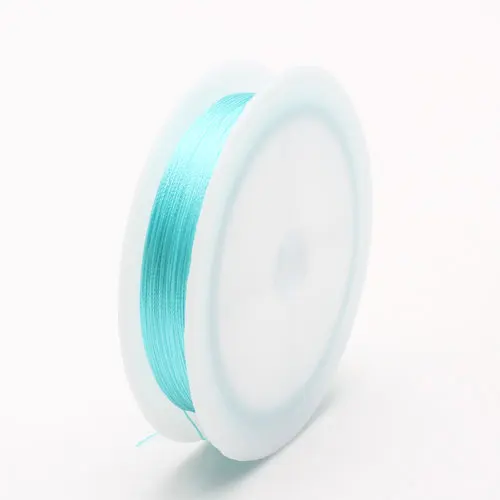 Lake blue 038 1roll/lot 0.3/0.5/0.7/1.0MM Mixed multicolor options Nylon Thread line/wire/rope choker earrings Bracelet necklace jewelry makin - Цвет: Lake blue 038