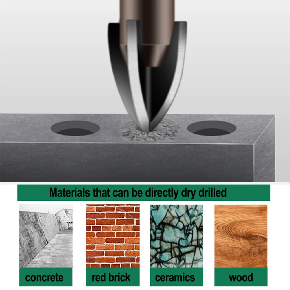 

5pcs Universal Cross Electric Drill Bit Set Ceramic Glass Punch Screwdriver Head Triangle Porcelain Marble Hole Opener Tool