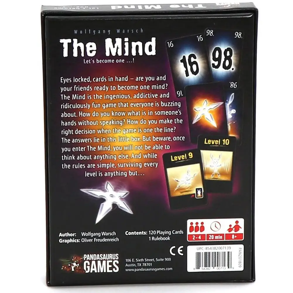 Колода карт The Mind Card Golden Playing Set Waterproof Plastic Black Color Poker Classic Magic Tricks Tool Games Gift on.