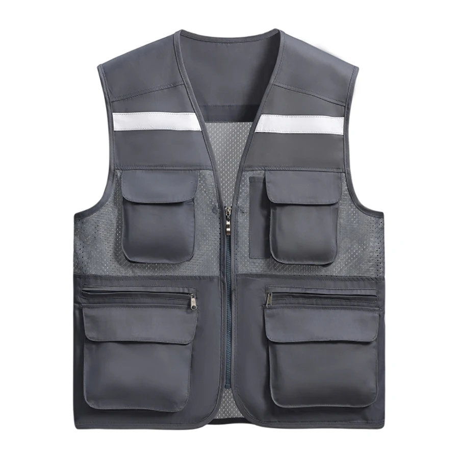 Сетчатый светоотражающий жилет с несколькими карманами сетчатый для активного