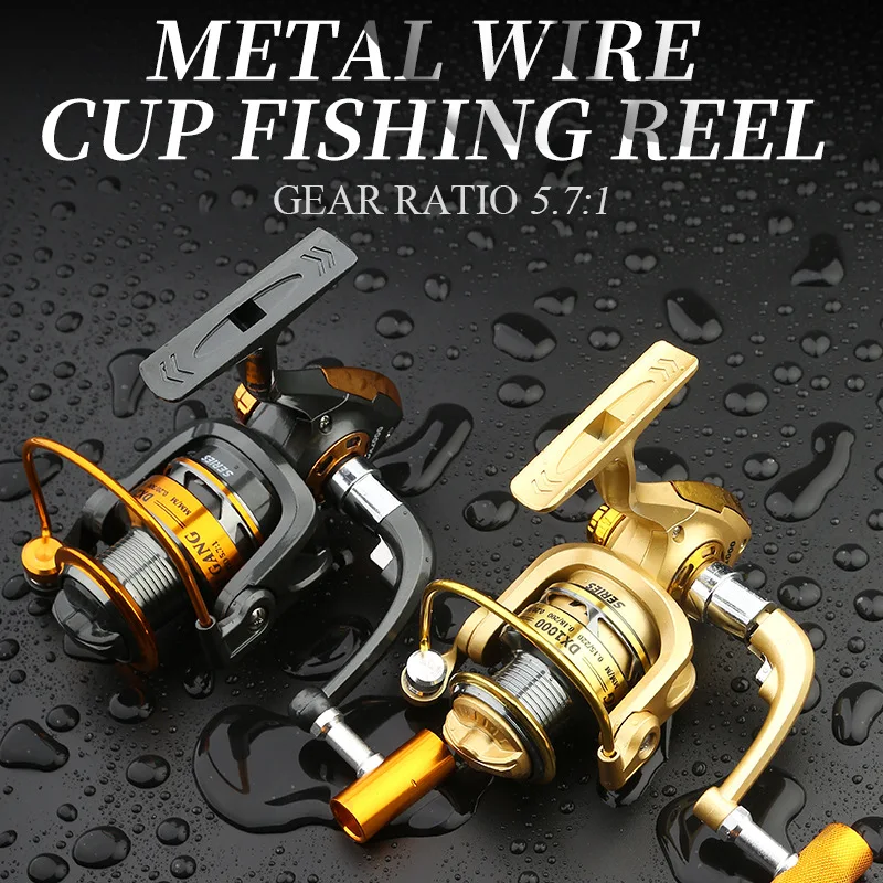 

Fishing Reels Max Drag 8 KG Spinning Reel Gear Ratio 5.7:1 Metal Spool 1000-6000 Light Powerful Surf Coil Fishing Accessories