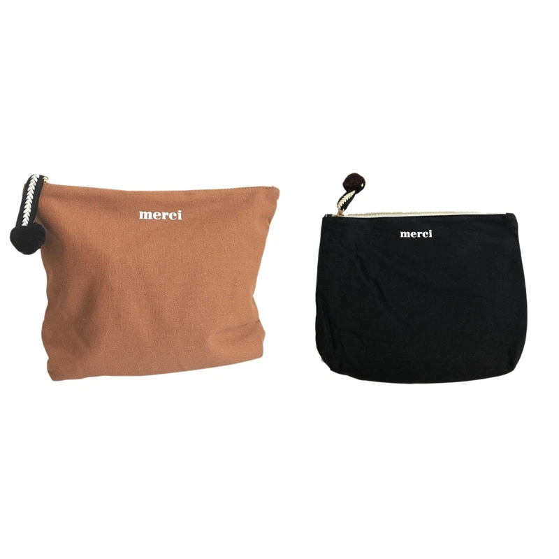 

Women Korean Canvas Cosmetic Bag Wash Bags Travel Cosmetic Pouch Make Up Organizer Clutch Bag