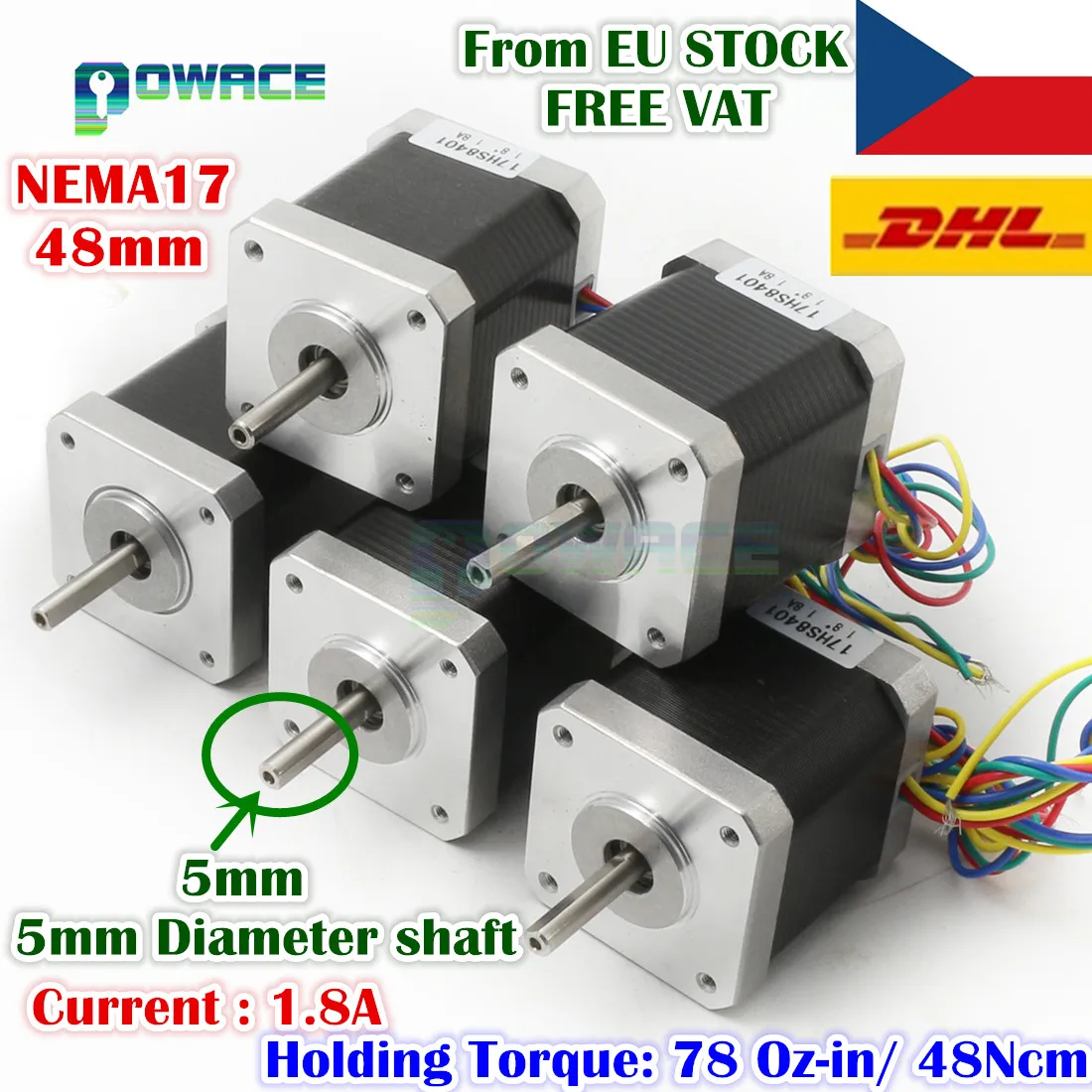 5 шт. шаговый Электродвигатель с ЧПУ 17HS8401 48 мм 78 унций|cnc stepper motor|step motorstepper motor |