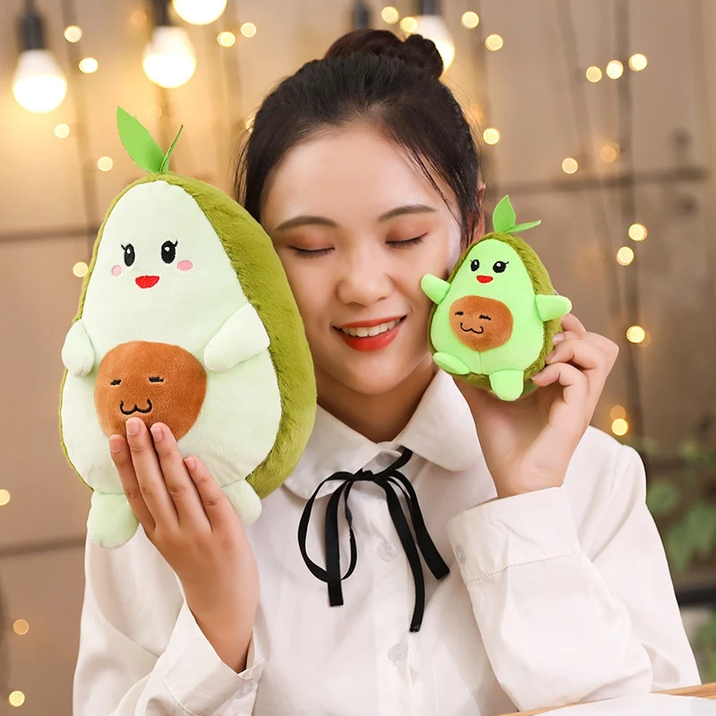 Милые авокадо плюшевая игрушка по мотивам мультфильма фрукты Kawaii/мягкие мягкий брелок кукла рюкзак игрушка-брелок для маленьких девочек подарок на день рождения для детей