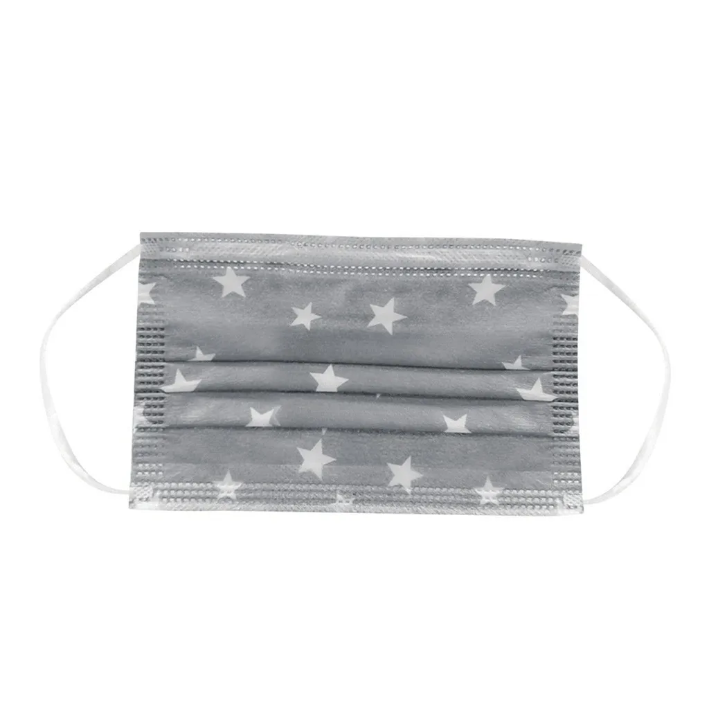 

Adult's Dustproof Protective Disposable Mask Unisex Gezicht hypoallergeen Face Mask 3Ply Ear Loop Cartoon Mouth Cover Mask