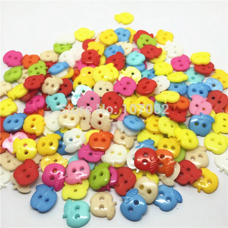 100 шт. пластиковые пуговицы в форме яблока 12 мм|plastic buttons|buttons sewingshaped button |