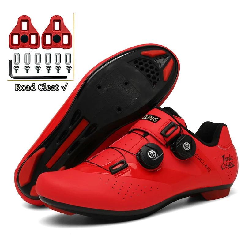 

Cleat Flat Road Bike shoe Dirt Men Women Speed Cycling Trainer Fitness Spinning Cyclist Sneaker Men Sport SPD Triathlon Footwear