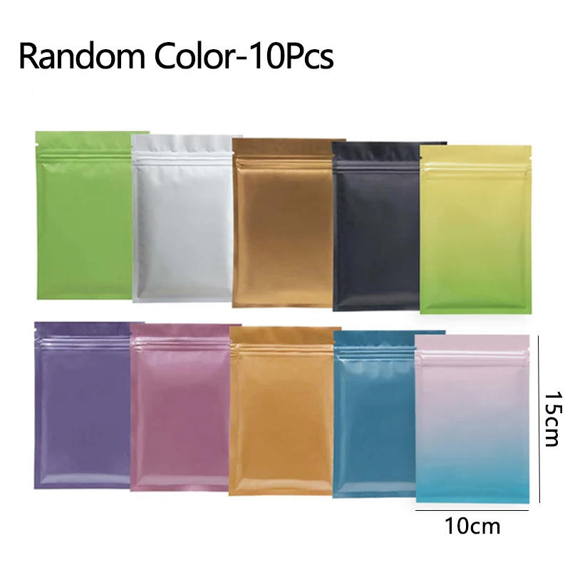 10 шт./лот сумка из алюминиевой фольги Ziplock с матовой фольгой на молнии упаковочная