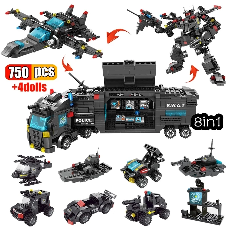 750 шт. Детский конструктор городской полицейский участок | Игрушки и хобби
