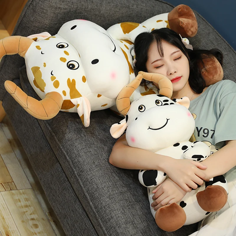 Kawaii новые плюшевые игрушки крупного рогатого скота символ ОКСа Кукла счастливый