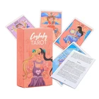 12x7 см карты Таро с бумажной направляющей, оригинальный размер Crybaby, 78 карт, колода с изображением оракла, гадания, английский Версон, настольная игра, розовый