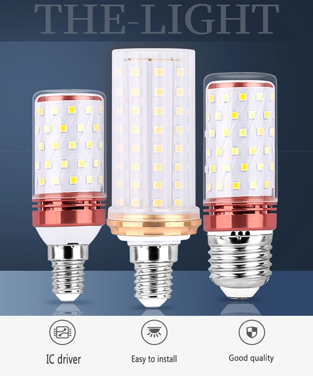 Светодиодный лампы E27 E14 8 Вт 12 16 SMD Светодиодная лампа светильник лампочка 220V