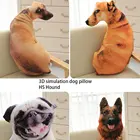 Симпатичная 3d-подушка с изгибом собаки, с принтом, реалистичное животное, забавная голова собаки, для косплея, любимая детская игрушка, подушка, моющаяся для дома