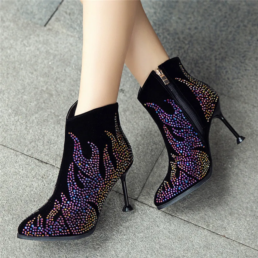 

Sexy Boots Woman High Heel Boots High Heels For Women Shoes Spring Autumn Ankle Boots Booties Female Small Big Size 31 - 48