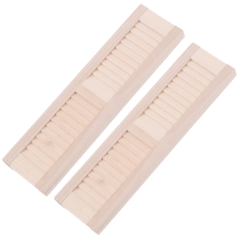 

2Pcs/Set 1:12 DIY Handmade Wooden Shutters Window Furniture Accessories Toys for Children Miniature Dollhouse