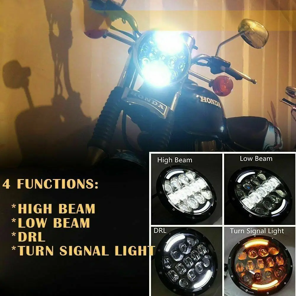 Светодиодная фара 7 дюймов для мотоцикла Harley с 4 1/2 дюйма 5 противотуманные фары