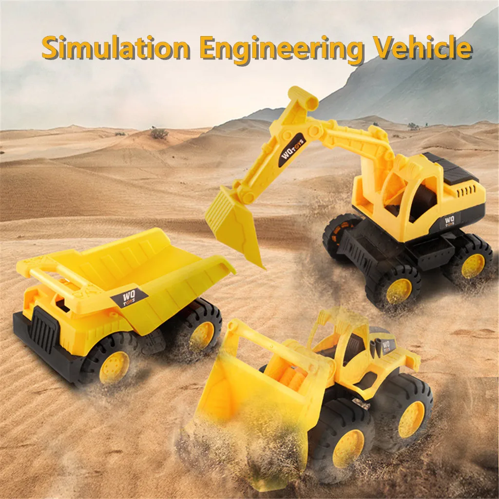 Инерционное моделирование инженерный автомобиль грузовик экскаватор модель