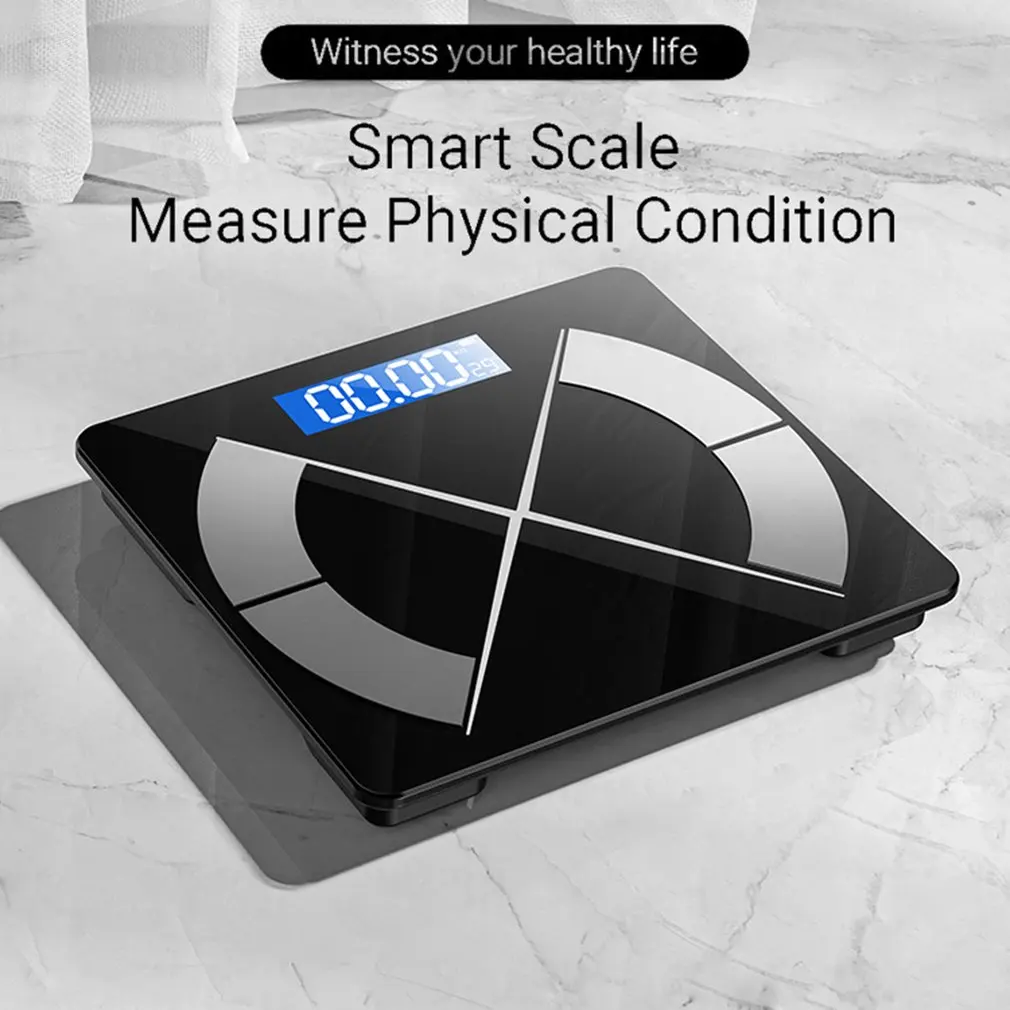 

Весы напольные электронные цифровые, умный безмен для измерения массы тела и жира, для ванной комнаты