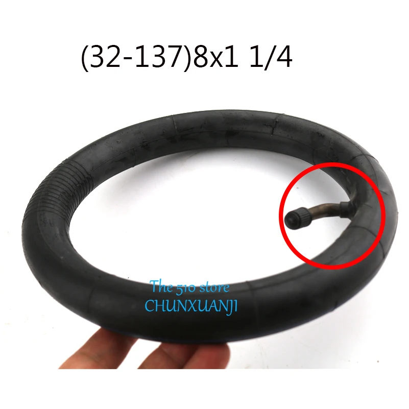 

free shipping 1pc 8 Inch (32-137)8X1 1/4 Scooter Inner Tube With Bent Valve Suits A-Folding Bike Electric / Gas Scooter Tube