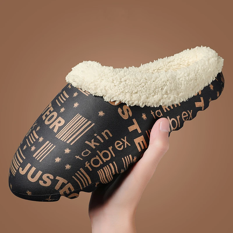 

New Arrival YZY Plush Bread Slides Slip-On Keep Warm Light Home Cotton Shoes Indoor Outside Fashion Letter Print Winter Slippers
