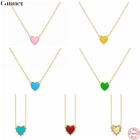 Женское ожерелье из серебра 925 пробы с подвеской в виде сердца