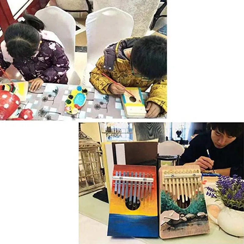 Простая сборка Kalimba ручная работа набор сделай сам деревянный палец пианино