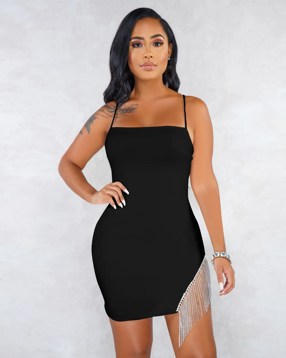 

High Quality New Sleeveless Print Bandage Dress Foiling Sexy Celebrity Bodycon Cocktail Party Women Dresses Rhinestone tassel