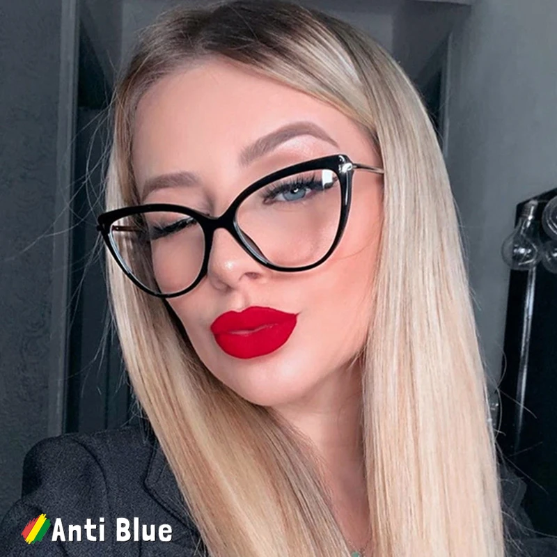 

JackJad 2021 Fashion Women Cat Eye Style TR90 Anti Blue Ray Glasses Frames Vintage UV400 Computer Optical Glasses Eyewear 93335