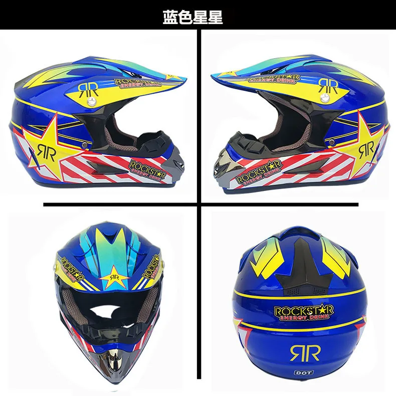 

Pink Color Super-Cool Motorcycle Off-road Helmet Motocross Helmet Full Face Helmet with gift glove mask and goggles 0407-19