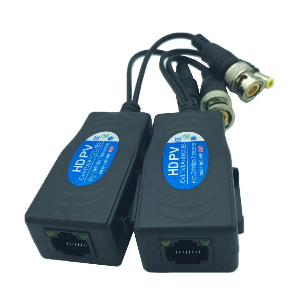 Пара 5 МП HD PV Пассивное Видео питание передача данных аудио Balun RJ45 2 передатчика