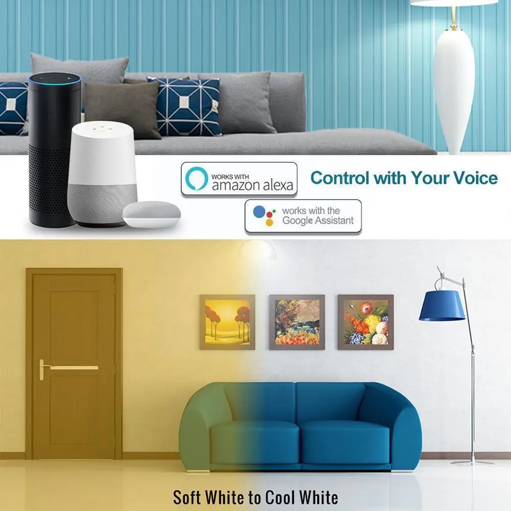 

Светодиодная лампа с Wi-Fi, E14, Rgb + cw + ww