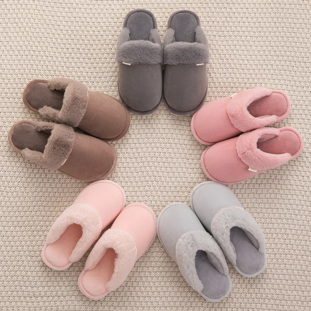 2020 Мягкие плюшевые повседневные домашние тапочки для мужчин Зима Весна Домашняя