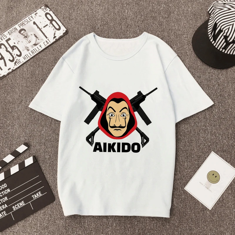 

New Money Heist Women La Casa De Papel Tshirt Women Vogue Casual Dali Mask Casa De Papel T-shirt Top The House of Paper T Shirt