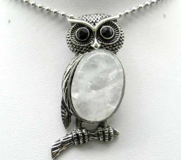 Подвеска из натуральной глины опал тигровый глаз Сова для изготовления