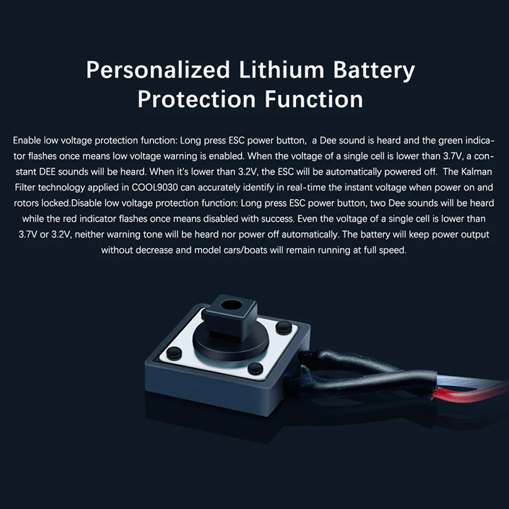 Radiolink COOL 9030 90A матовый ESC для RC автомобиля лодки гусеничный дрейфующий автомобиль