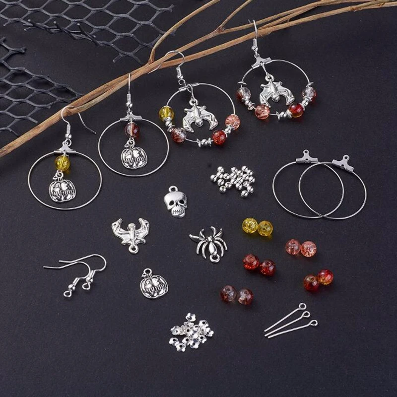 

Подвески из цинкового сплава для Хэллоуина, подвески, серьги-капли для «сделай сам», модные ювелирные изделия, материалы, аксессуары