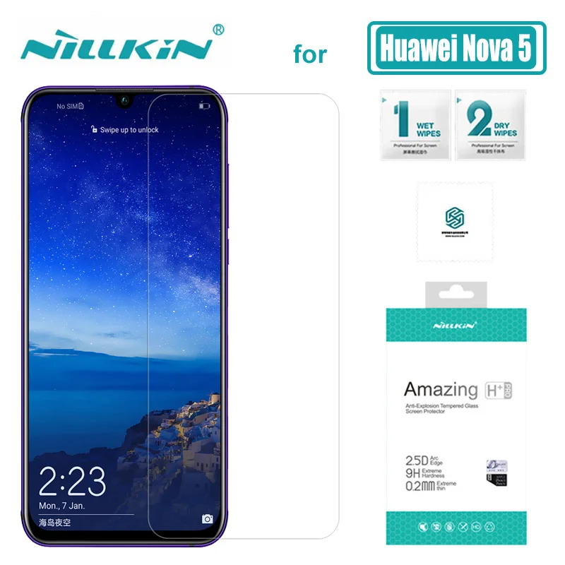 Закаленное стекло Nillkin для Huawei Nova 3 4 5 3i 5i Pro Защитное экрана H + Nilkin 2.5D Pro|Защитные