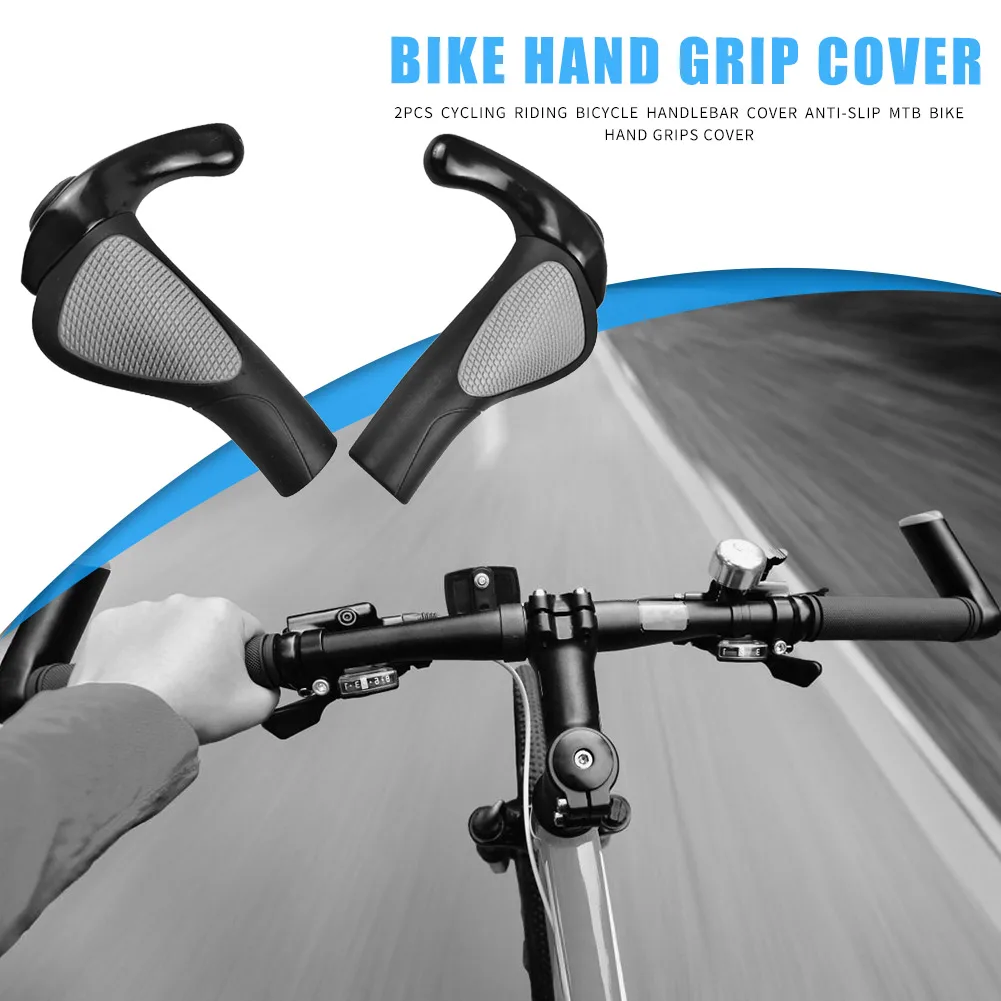 

1 Pair Lock-on Handlebar Cover Handle Bar End MTB Bicycle Handlebar Cover Comfortable Anti-slip Bike Hand Grips Cover