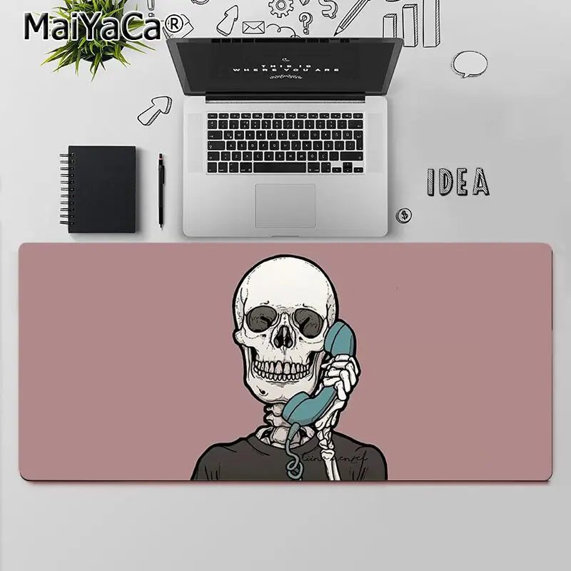 

MaiYaCa Top Quality Halloween Skeleton gamer play mats Mousepad Free Shipping Large Mouse Pad Keyboards Mat