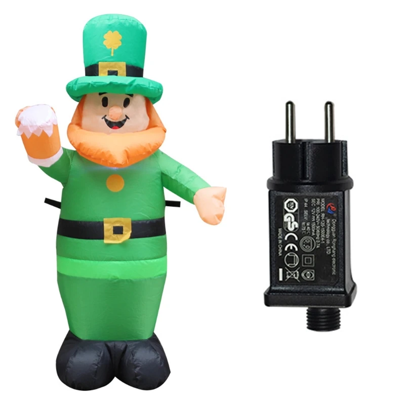 

Inflatable Patrick's Day Leprechaun Model Luminous LED Light Outdoor Yard Decor