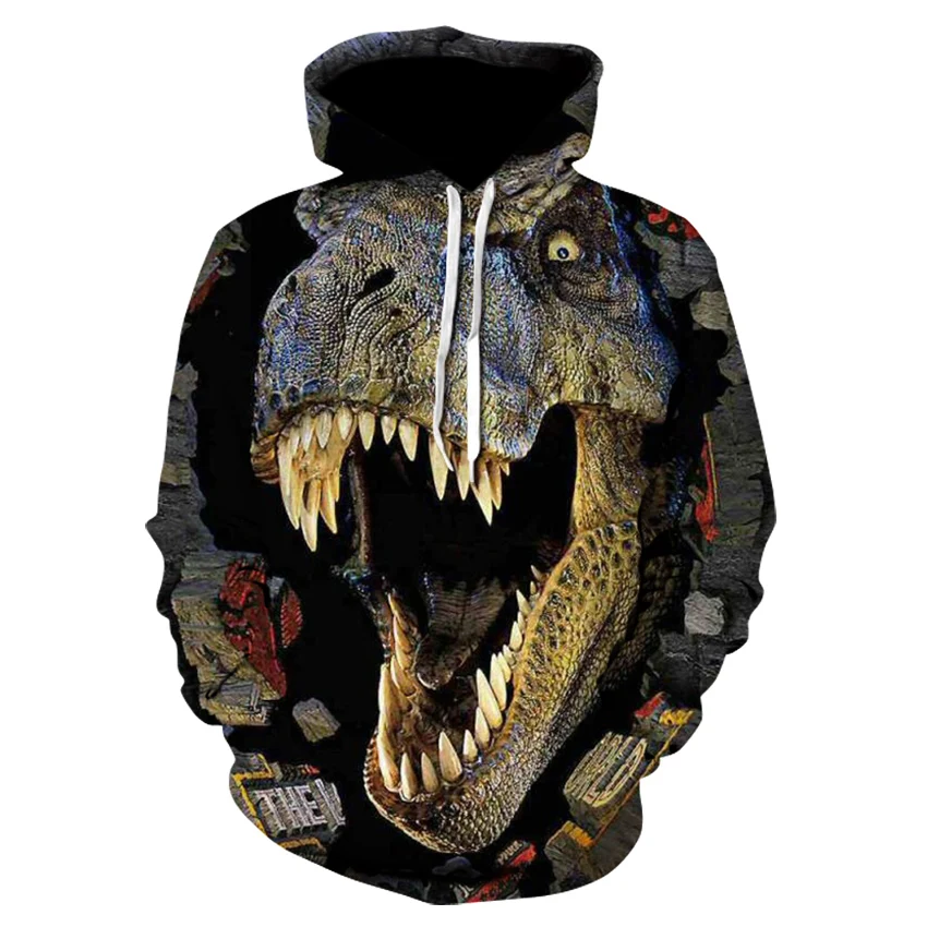 

Animal Kingdom 3d Dinosaur Printed hoodie men Pullovers winter essentials Sweatshirts 2021 Hot Sale mens clothes warm hoodies