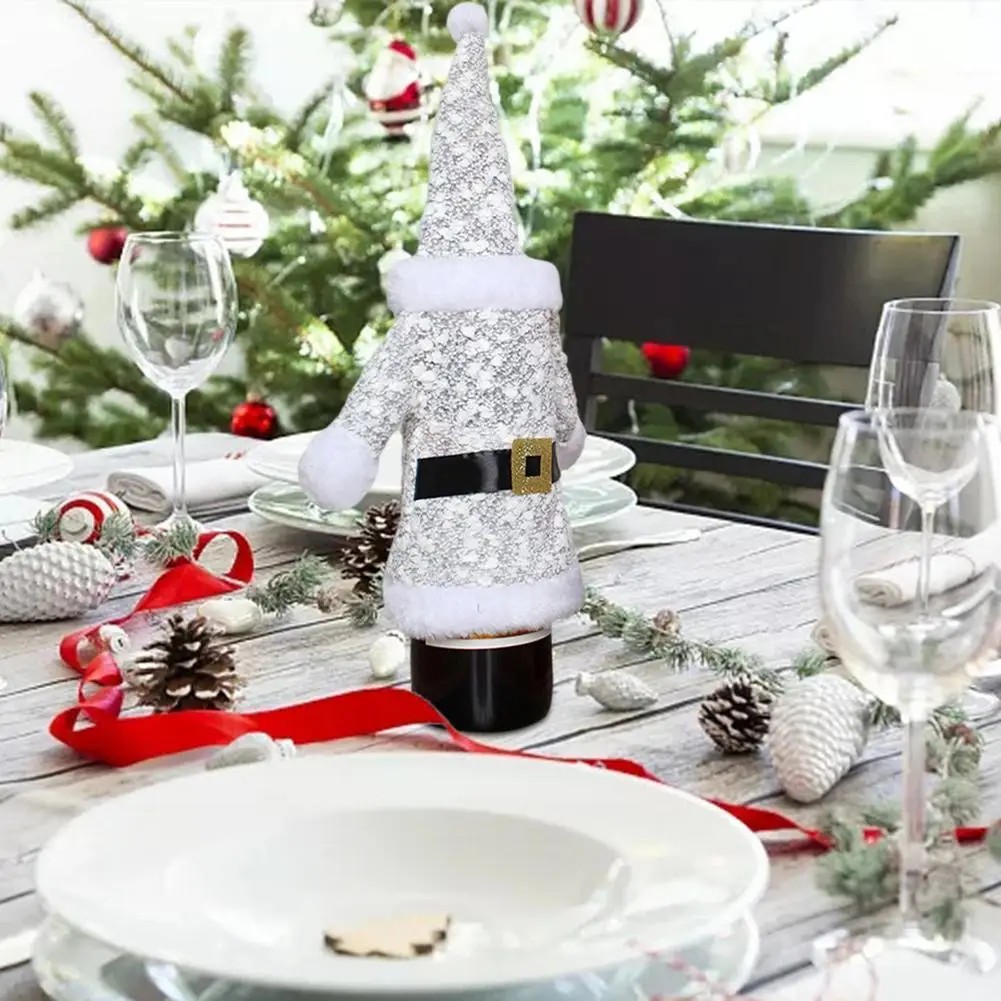 Wine Bottle Cover Burlap Bags Gift Reusable Covers For Holiday Christmas Party Decorations Home | Дом и сад