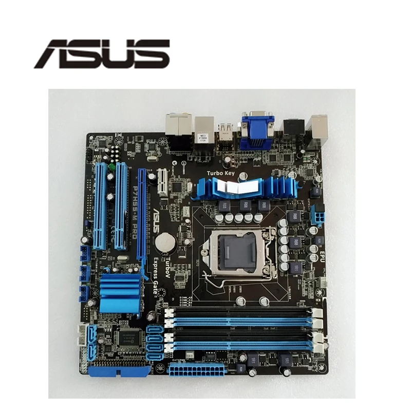 Для ASUS P7H55 M Pro Материнская плата LGA 1156 DDR3 16 ГБ для Intel H55 десктопная материнская SATA II