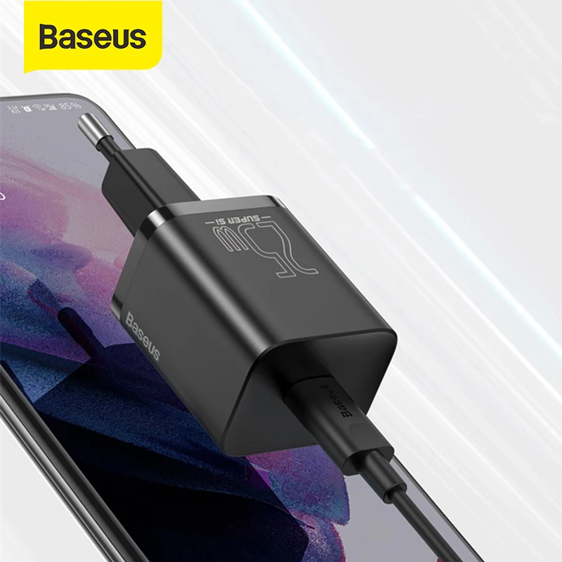 Зарядное устройство Baseus USB C, 25 Вт, поддержка Type C PD, быстрая зарядка, портативное зарядное устройство для телефона, для планшетов Samsung S20, S21, Ultra, Xiaomi 10 Pro - Аксессуары для владельцев Android-устройств