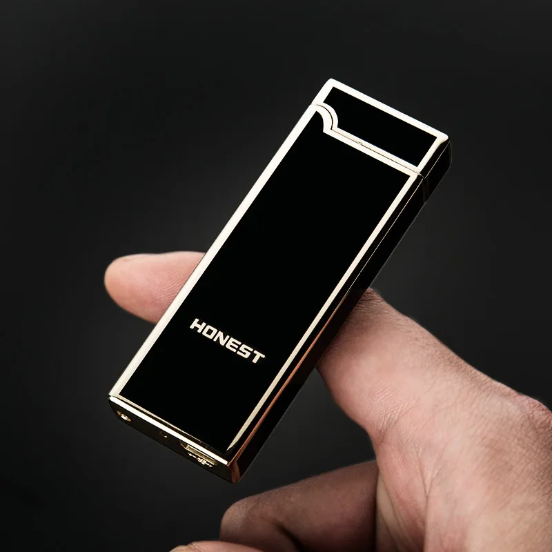 Ультратонкая зажигалка с импульсной дугой металлическая новинка USB Зажигалка