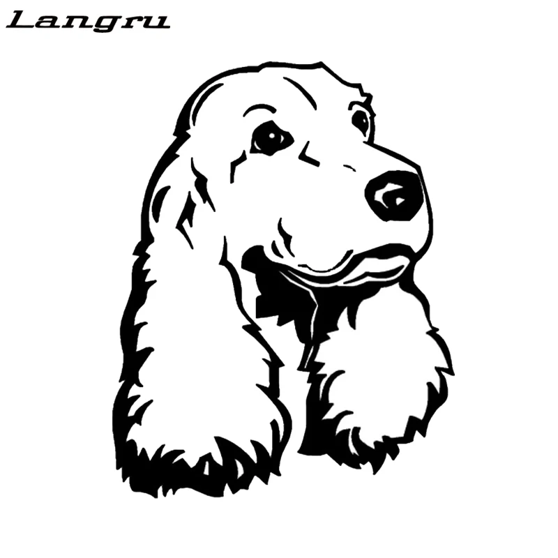 Langru Cocker Spaniel автомобильные наклейки с собаками милые виниловые украшения
